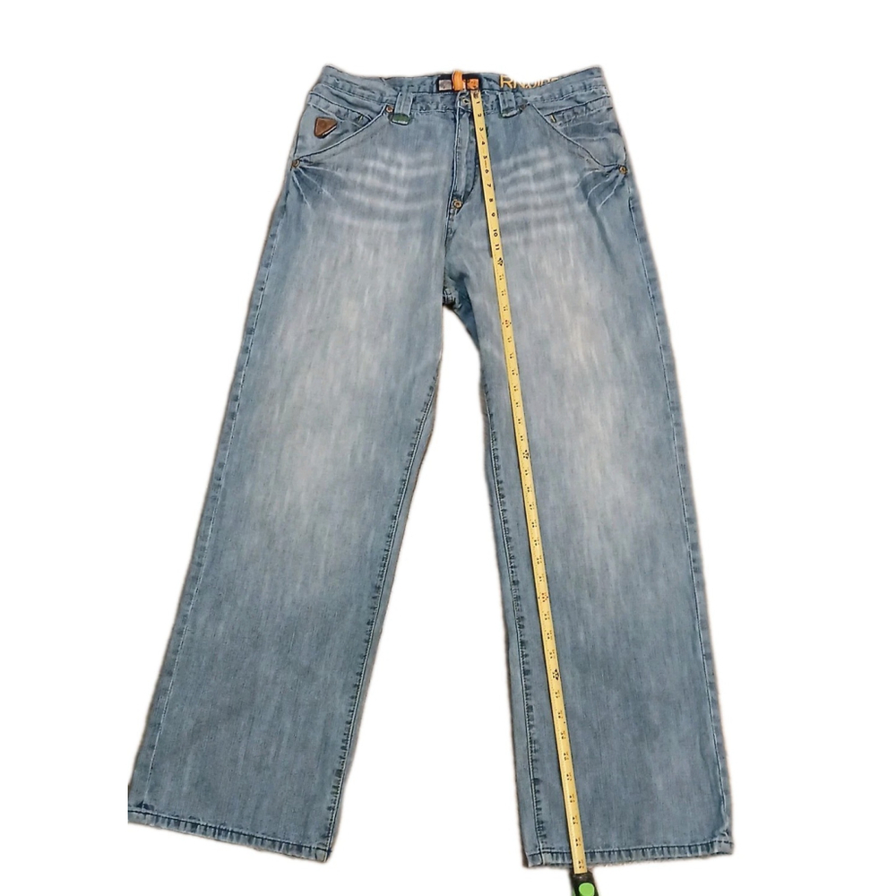 Akademiks Men's VTG Jeans 36x32 Y2K Wide-Leg Hip-Hop Grunge Style Embroiderd